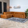 Bronx71 Ecksofa Memphis Samt ockergelb/cognac links Bild 4