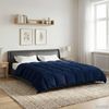 vidaXL Winterbettdecke Gepolstert Dunkelblau 220 x 260 cm Mikrofaser 42026143 Bild 4