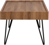 Couchtisch dunkler Holzfarbton rechteckig 100x60 cm WELTON Bild 5