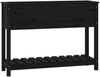 vidaXL Pflanzkübel mit Ablage Schwarz 111,5x34,5x81 cm Kiefernholz 823770 Bild 2