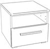 Accessoires Nachttische schwarz Holzwerkstoff 50cm x 45cm x 41cm Bild 2