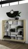 Raumteiler TETRIX Regal ca. 130 x 134 x 40 cm in Asteiche Nb. / Kreidegrau matt Lack Bild 2