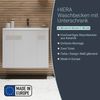 BADEDU HIERA Waschbecken mit Unterschrank 80 cm breit, Weiß, Waschbecken Keramik Weiß Bild 2