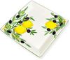 Lashuma Servierplatte Zitrone Olive, Keramik, (1-tlg, 27 x 27 cm), Quadratischer Obstteller mit Zitronen Oliven Design Bild 4