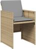 vidaXL Gartenstühle mit Kissen 4 Stk. Beigemischung Poly Rattan 364938 Bild 4
