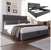 TavilaEcon Boxspringbett Polsterbett mit verstellbarem Kopfteil, Stauraum, aus Leinenmaterial mit Lattenrost Bild 5