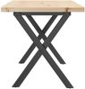 vidaXL Couchtisch X-Gestell 100x50x45,5 cm Massivholz Kiefer Stahl 3282754 Bild 5