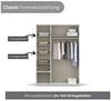 Rauch Möbel 'Voyager' Kleiderschrank, Holz, Grau Metallic, Zubehör Classic, Breite 140 cm | mit Schubladen Bild 4