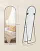 SONGMICS Ganzkörperspiegel, 160 x 50 cm, gewölbter Standspiegel, Rahmen aus Aluminiumlegierung, Hartglas, für Schlafzimmer, Wohnzimmer, Garderobe, tintenschwarz LFMDE031B01 Bild 5