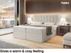 MEBLINI Boxspringbett ERLING 160x200 cm mit Bettkasten - H3/Beige Webstoff Polsterbett - Doppelbett mit Topper & Bonellfederkern-Matratze Bild 4