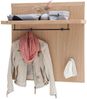 Garderobenpaneel Brescia / Barcelona, Holz, Holzwerkstoff, Holzfarben, 98 x 93 x 30 cm Bild 3