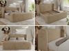 Polsterbett mit Lattenrost, Doppelbett für Schlafzimmer, Gepolstertes Kopfteil, Multipocket matratze, Härtegrad H3/H4 - EMORA CLASSIC DUO - 140 x 200 cm - Beige Stoff - ELORI - LUX Bild 2
