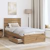 vidaXL Bettrahmen mit Kopfteil Artisan-Eiche 90 x 200 cm Holzwerkstoff 3410948 Bild 3