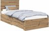vidaXL Bettrahmen mit Kopfteil Artisan-Eiche 90 x 200 cm Holzwerkstoff 3410948 Bild 2