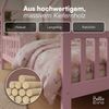 Bellabino 'Bia' Hausbett 90x200 cm mit Matratze, rosa, Kiefer Massivholz, Bodenbett in Hausoptik, Montessori Kinderbett mit Rausfallschutz und Lattenrost Bild 5