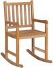vidaXL Schaukelstuhl mit Cremeweißem Kissen Massivholz Teak 3062759 Bild 2