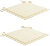 vidaXL Schaukelstuhl mit Cremeweißem Kissen Massivholz Teak 3062759 Bild 5