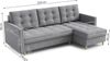AX LIVING Kleine Couch L Form Nesbit 224cm Grau mit Schlaffunktion&Bettkasten Bild 4