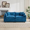 2-Sitzer-Sofa aus Chenille mit modularem Design, blau Bild 5