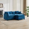 2-Sitzer-Sofa aus Chenille mit modularem Design, blau Bild 3