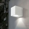 LED Wandleuchte, Außen, Alu, Glas, weiß, H 8 cm Bild 3