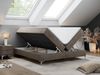 Boxspringbett - Doppelbett mit Multipocket-Matratze - LESS -200x200 - Braun Velours - H4 Bild 2