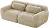 2-Sitzer Sofa aus Plüsch mit modularem Design, beige Bild 5