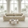 2-Sitzer Sofa aus Plüsch mit modularem Design, beige Bild 2