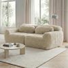 2-Sitzer Sofa aus Plüsch mit modularem Design, beige Bild 3