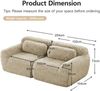 2-Sitzer Sofa aus Plüsch mit modularem Design, beige Bild 4