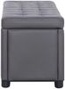 Sitzbank mit Stauraum 87,5 cm Grau Kunstleder Bild 3