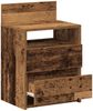 vidaXL Nachttische 2 Stk. mit 2 Schubladen Altholz-Optik 40x33x60 cm 858575 Bild 5