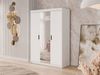 Kleiderschrank Elena 3D mit Spiegel (Farbe: Weiß, ohne Schrankaufsatz) Bild 2