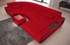 Stoff Wohnlandschaft Concept U Form - Mikrofaserstoff - rot-schwarz - Rechts Bild 3