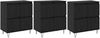 vidaXL Sideboards 3 pcs Schwarz Eichen-Optik 3394526 Bild 2