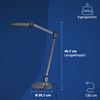 KHG LED-Schreibtischleuchte in schwarz, dimmbar mit Touchschalter, 1-flammig, Farbwechsel CCT (Weißspektrum) 3.000-6.500 K, 480 lm Lichtleistung, 10 W Gesamtleistung, für Arbeitszimmer und Büro Bild 5