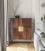 Sideboard RALF - Mangoholz Braun 118x38x100cm | Schrank Flur Schlafzimmer Kommode Bild 2