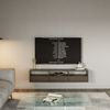 Selsey 'Framme' hängendes TV-Board mit drei Klappen und offenen Ablagen, Holzoptik Walnuss, 150 cm Bild 2