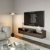 Selsey 'Framme' hängendes TV-Board mit drei Klappen und offenen Ablagen, Holzoptik Walnuss, 150 cm Bild 3