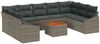 vidaXL Gartensofa-set mit Kissen 10 pcs Grau Poly-Rattan 3347874 Bild 2
