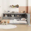 Jugendbett mit Bücherregal, USB Anschlüssen und Steckdosen, 90x200 cm, Einzelbett, Holzbett Bild 2