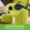 Green Bean® Sitzsack-Hocker 45x25cm mit EPS-Perlen Füllung - Sitz-Pouf für Sitzsäcke - Sitzhocker für Kinder und Erwachsene - Grün Bild 2