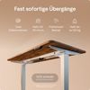 Desktronic HomePro Elektrisch höhenverstellbarer Schreibtisch 140x70cm Massive Walnuss/Weiß mit Memory-Funktion, Anti-Kollisions Technologie, USB-A und USB-C-Ladeanschlüssen Bild 3