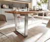 Esstisch Edge 240x100cm Akazie Natur Edelstahl schmal Live-Edge Bild 5