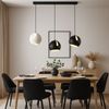 s.luce Ball Metall Esszimmerlampe Kombination Ø 20cm 120cm Gold Bild 2