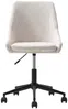 Vente-unique - MASURIE Office chair SamtStoff SchwarzBeige - B 58 cm x H 81 cm91 cm x L 51 cm Bild 2