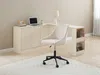 Vente-unique - MASURIE Office chair SamtStoff SchwarzBeige - B 58 cm x H 81 cm91 cm x L 51 cm Bild 1