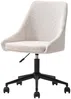 Vente-unique - MASURIE Office chair SamtStoff SchwarzBeige - B 58 cm x H 81 cm91 cm x L 51 cm Bild 3