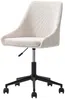 Vente-unique - MASURIE Office chair SamtStoff SchwarzBeige - B 58 cm x H 81 cm91 cm x L 51 cm Bild 4
