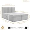 AX LIVING Stauraum Boxspringbett Beige 180x200 cm ohne Topper Bursa Doppelbett Bild 4